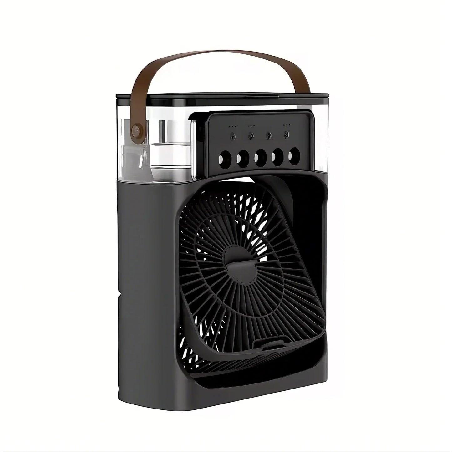 Fan/Cooling Fan Portable Household Three in One Small Air Cooler, LED Night Light, 5-Hole Humidifier, 1-3 Hour Timer