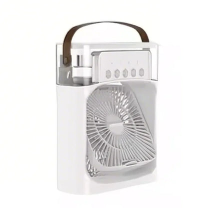 Fan/Cooling Fan Portable Household Three in One Small Air Cooler, LED Night Light, 5-Hole Humidifier, 1-3 Hour Timer